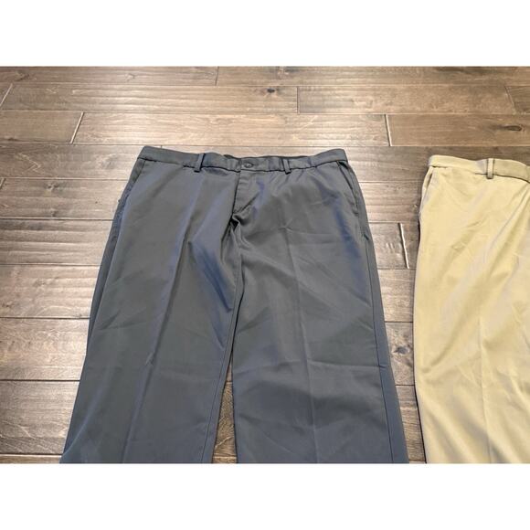 Lot Of 2 Nike Golf Mens Gray Tan Dri-Fit Straight Pants Size 34x34 833194 - Picture 4 of 11